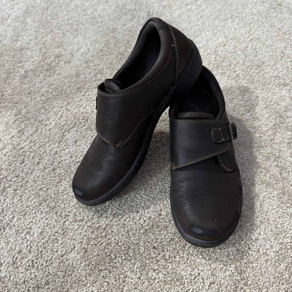 Eastland Brown Leather Monk Strap Slip On Shoes Women's Size 8.5 Style Sherri